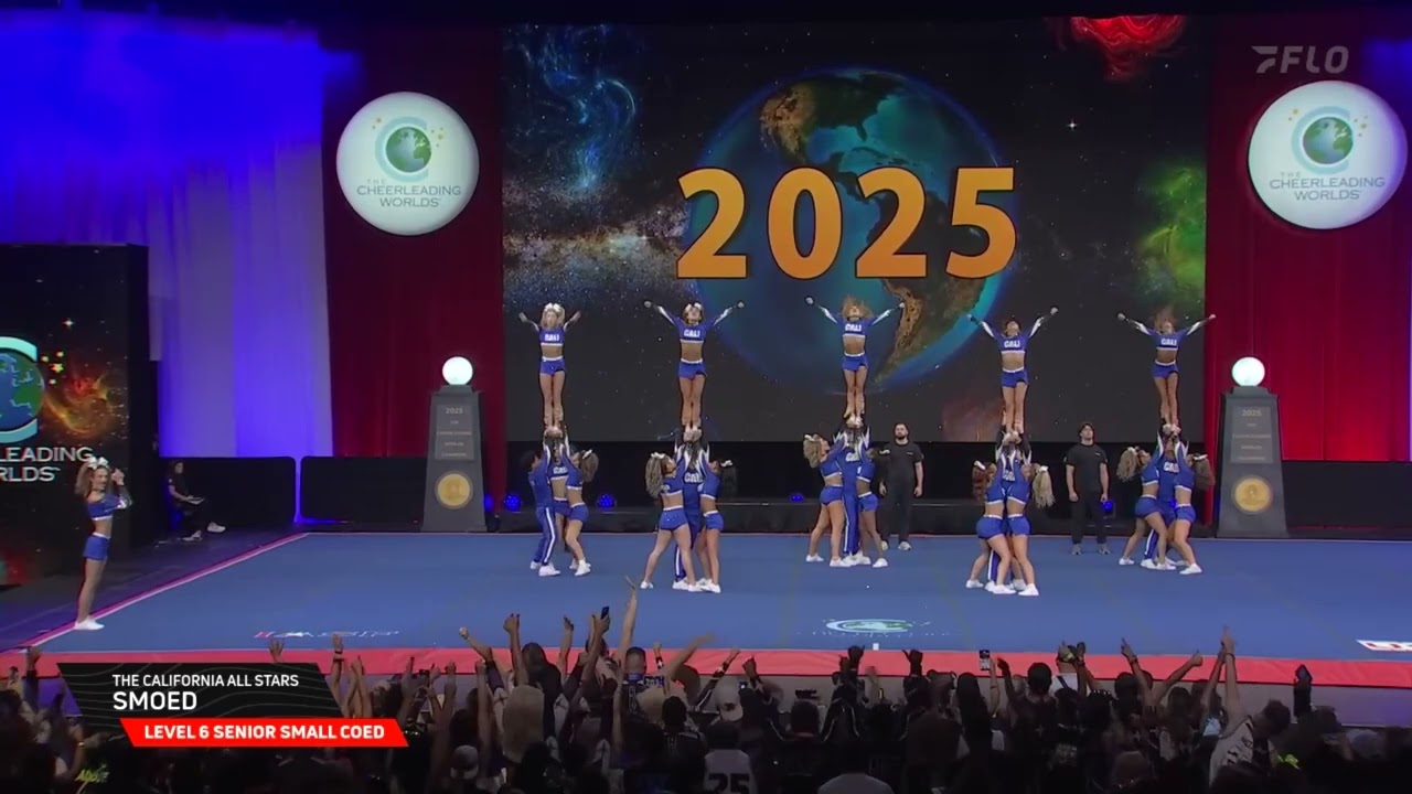 The California All Stars SMOED - L6 Senior Small Coed Finals The 2025 Cheerleading Worlds WITH SOUND