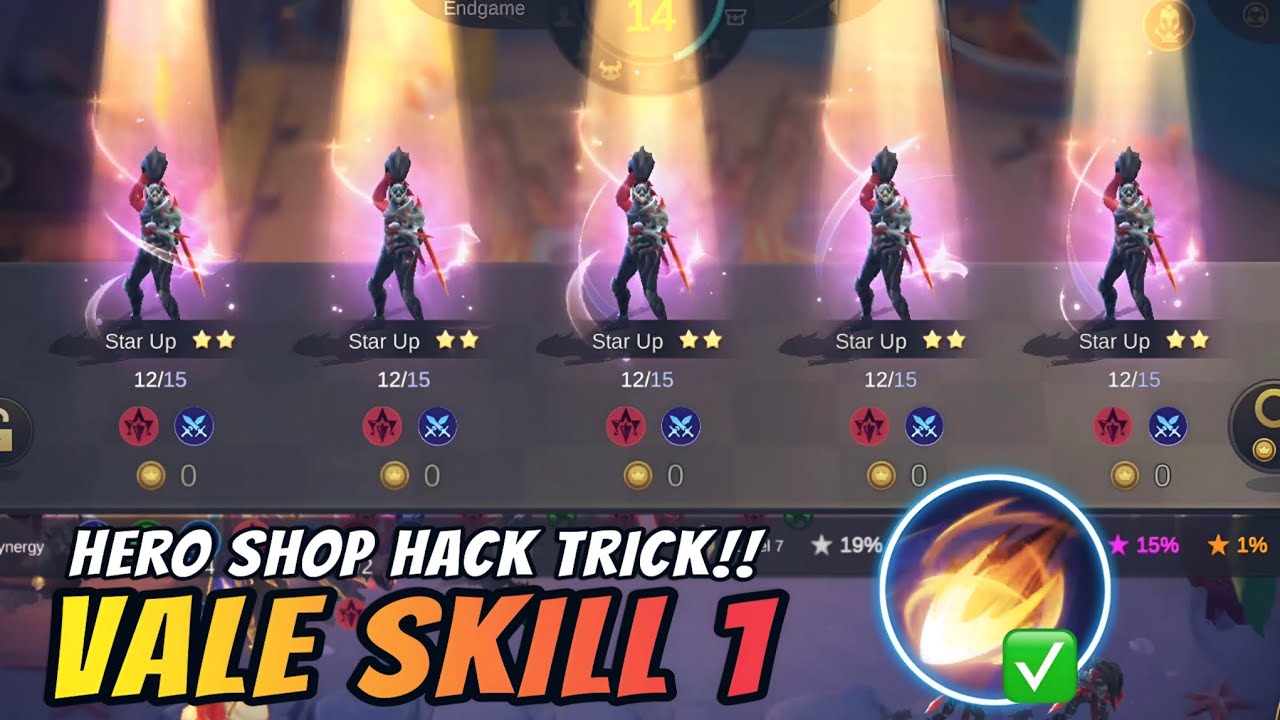 Vale Skill 1 Hero Shop Hack Trick !! Magic Chess Mobile Legends.