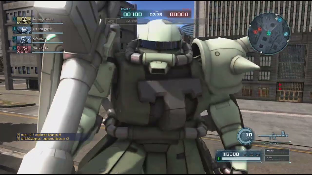 MOBILE SUIT GUNDAM BATTLE OPERATION Testing new loadout gone bad.