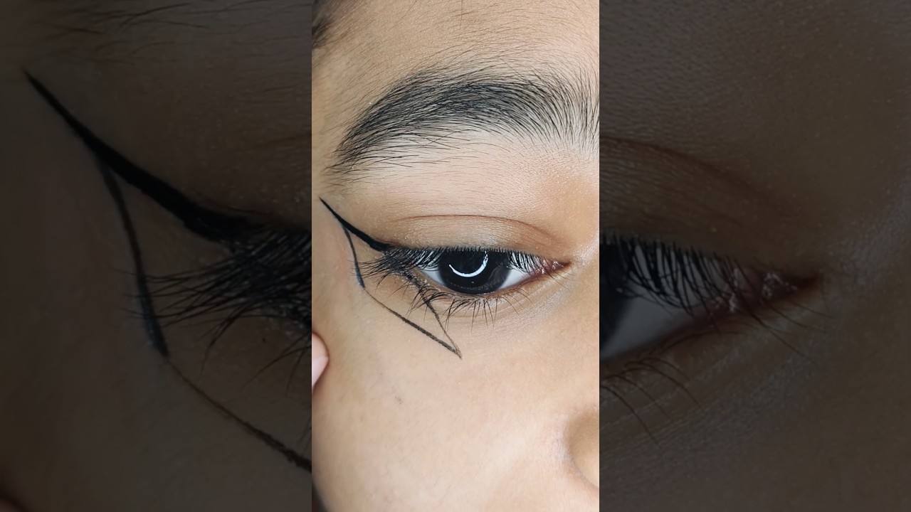 Create creative eyeliner look 😍😁✨ || Simple look #shorts