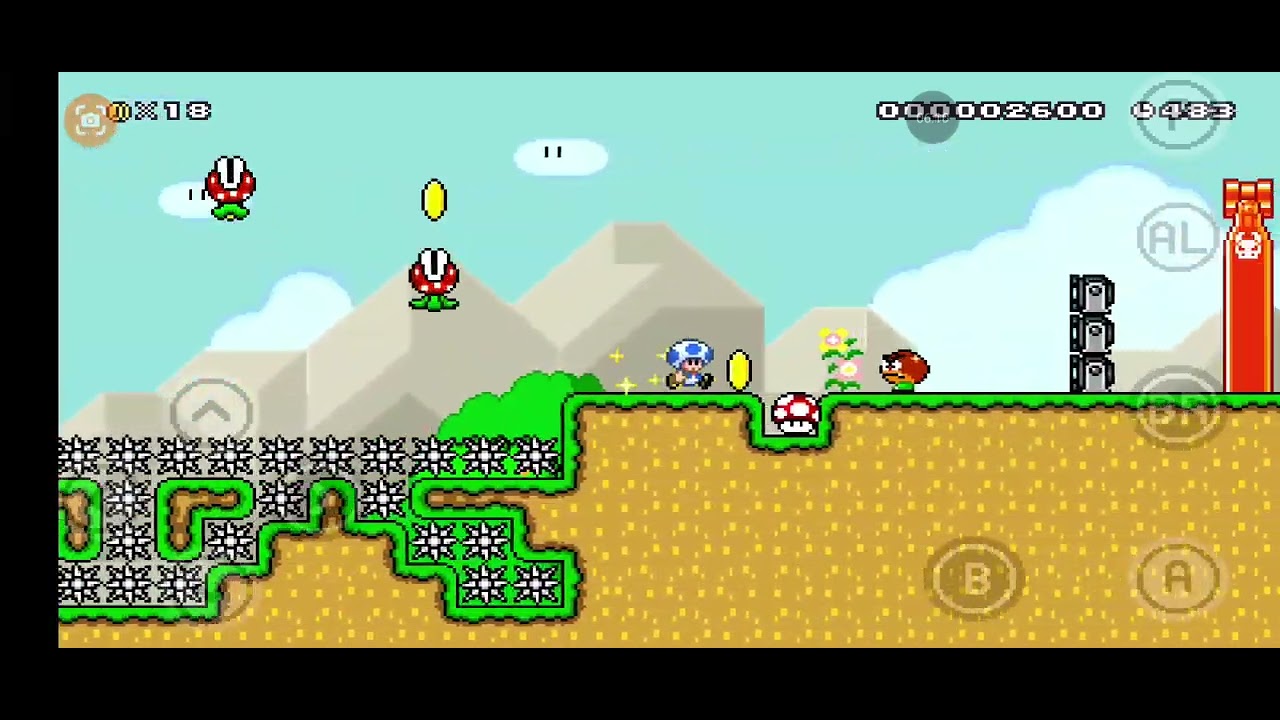 Jogando meus 2 levei do super Mario maker world engine