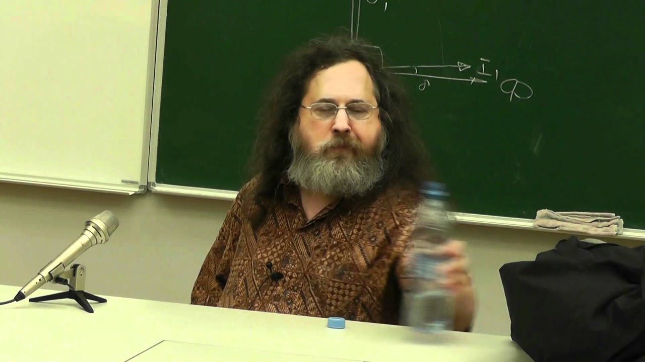 Richard Matthew Stallman in Moscow in MPEI (Столлман в Москве) 2011