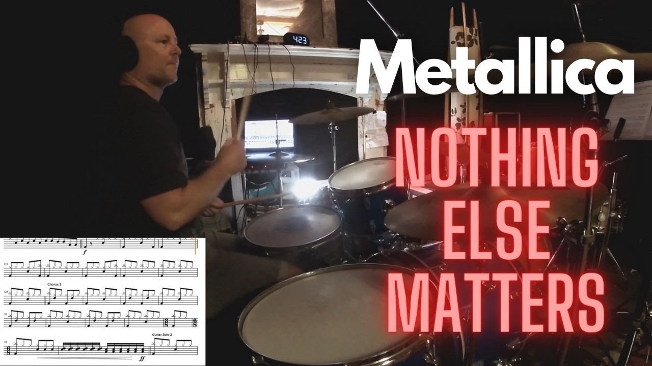Metallica - 'NOTHING ELSE MATTERS' | Drum Cover | Drum Lesson with Drumeo Transcription