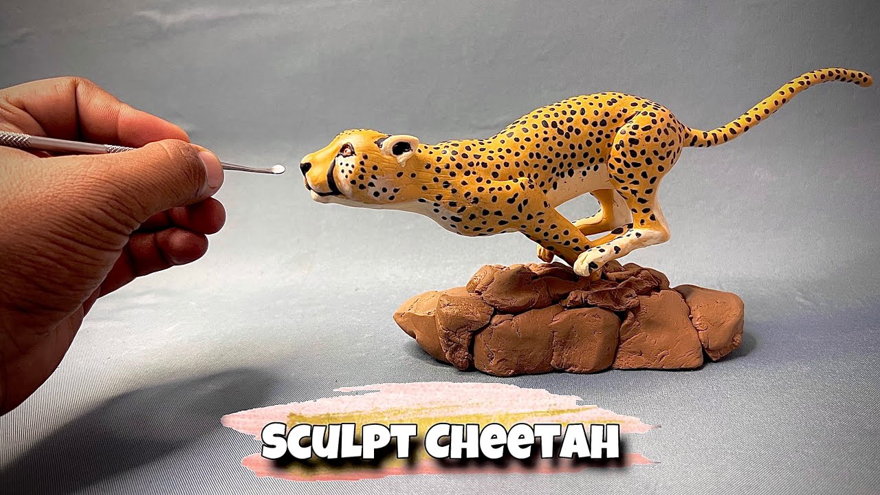 Clay Sculpting, Cheetah Making Out of Clay, Sculpting for beginners| Modelling clay, Clayart
