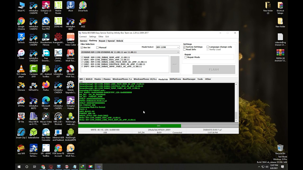 Nokia 150 RM 1190 Flashing By Infinity Dongle