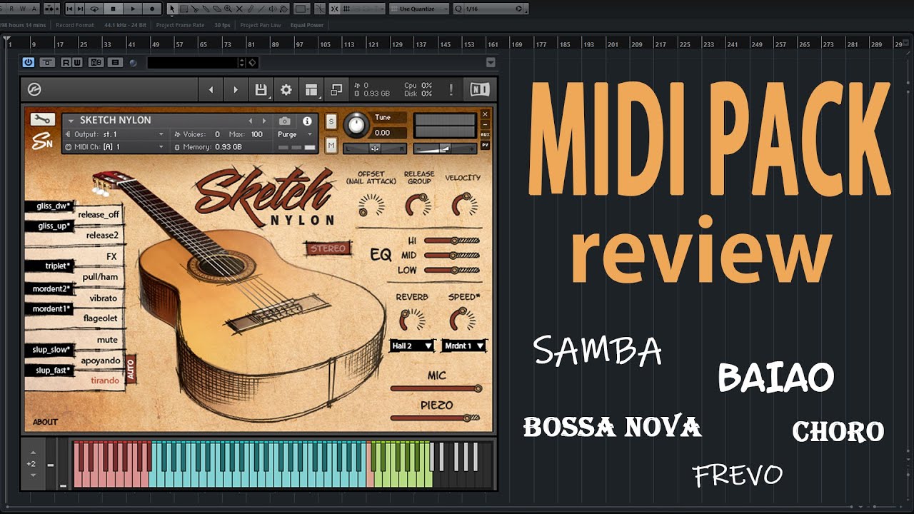 Midi Pack Review (Sketch Nylon sample library)