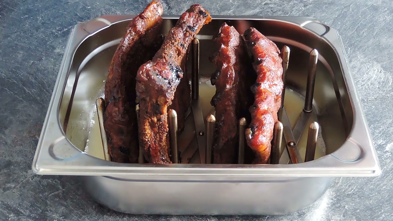 Schweine und Kalbs Spareribs nach der 3-2-1 Methode