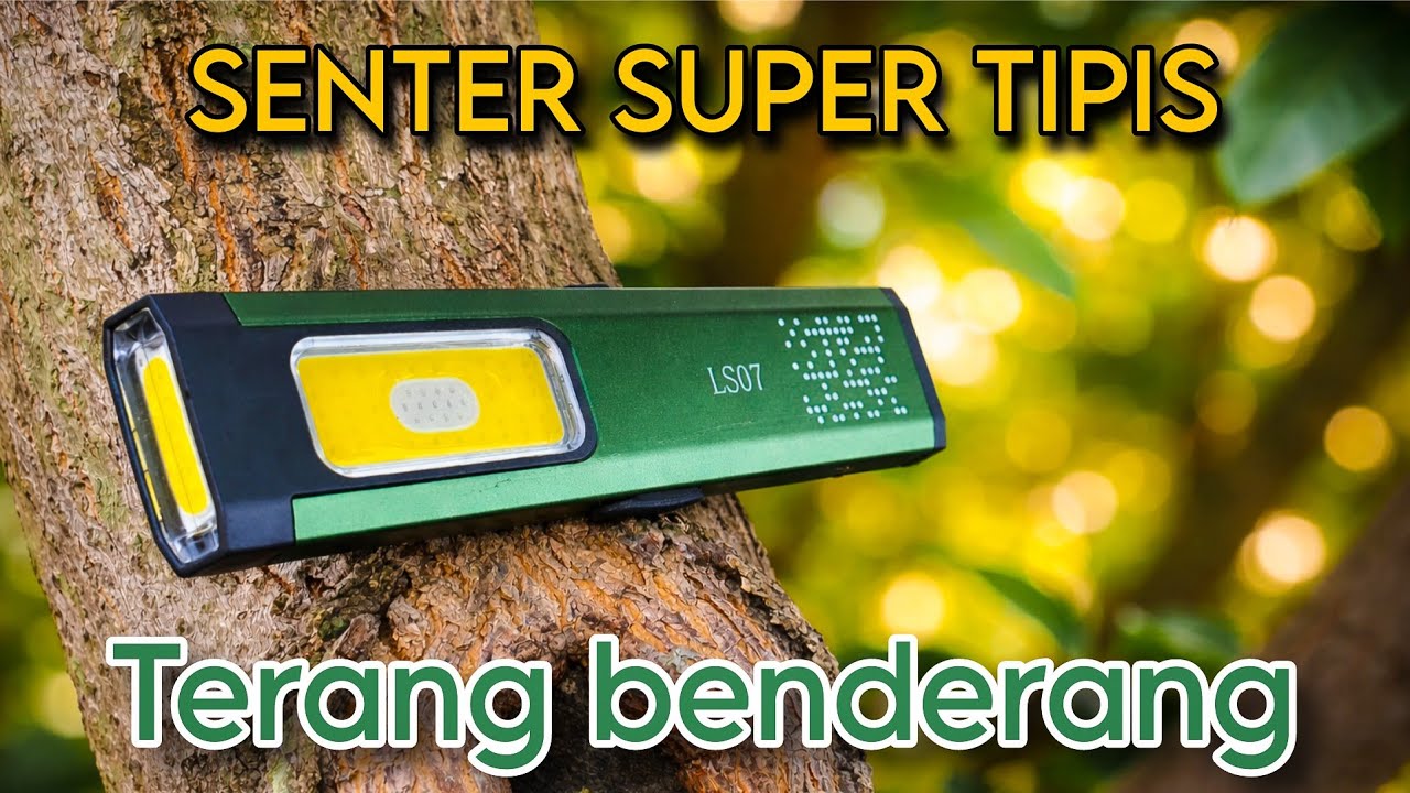 Senter tipis super terang LS07 warna hijau dan harga terjangkau