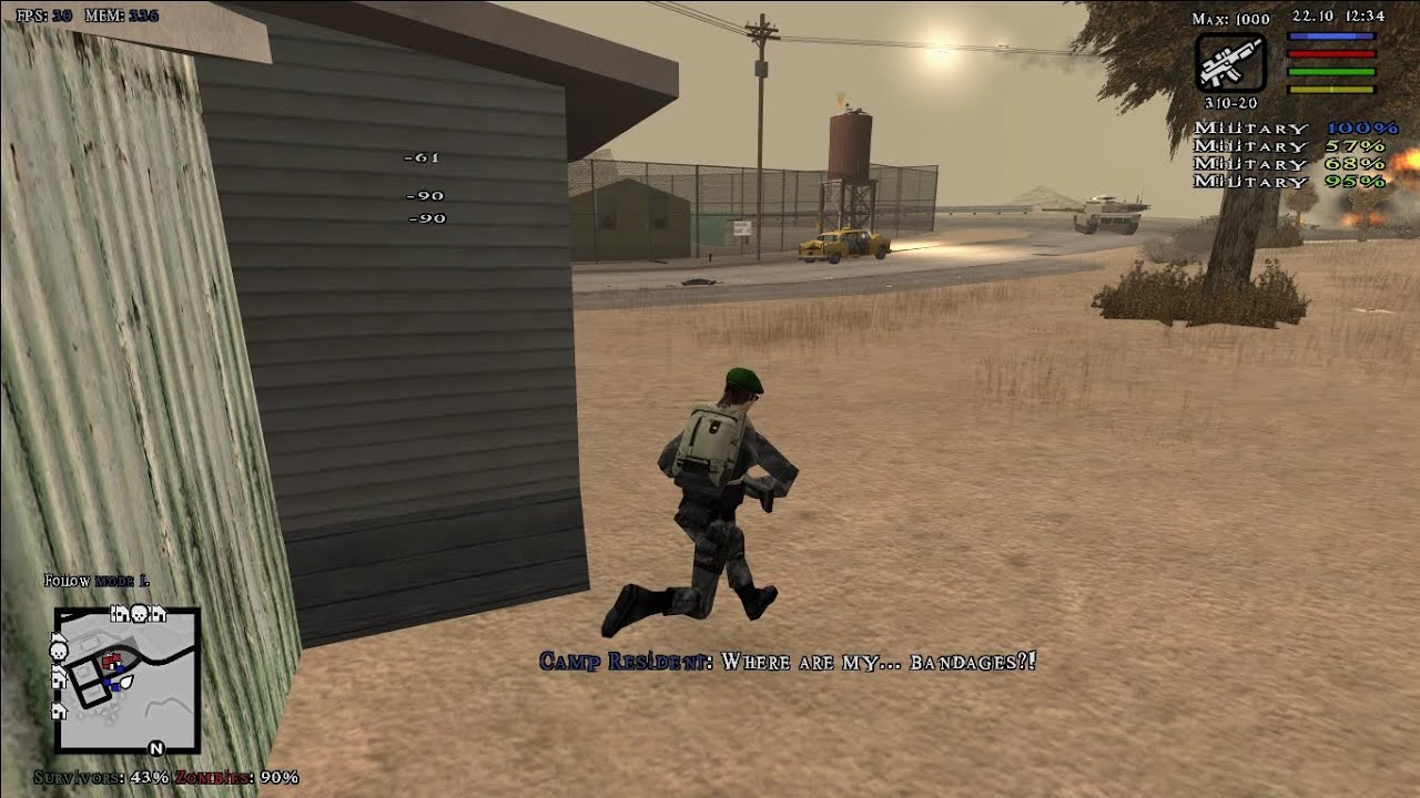Zombie Andreas Complete Final Build 75 Faction Mode : Military Full Game