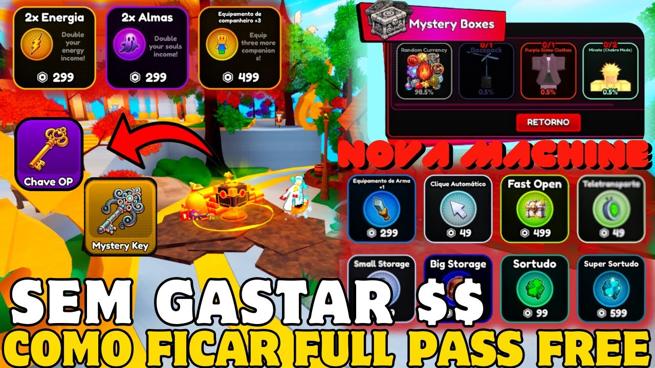 Anime Souls X Como Ficar FULL PASS FREE Sem Gastar $$ - Caixa Misteriosa Retira F2p Guia Completo