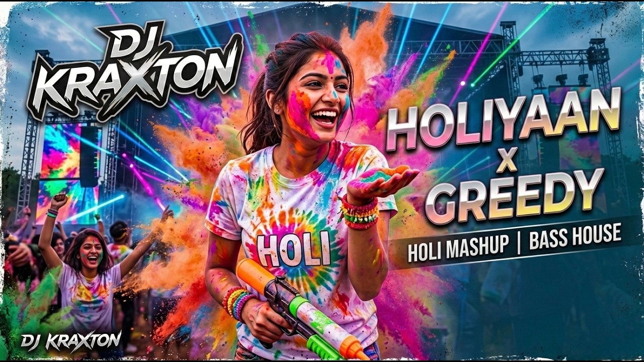 HOLI x GREEDY FOR DANCE (BASS HOUSE MASHUP) | DJ KRAXTON | HOLI SONG | REMIX NATION 🇮🇳