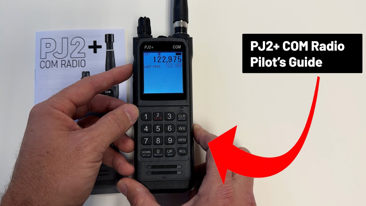 PJ2+ COM Radio pilot's guide - how to change batteries, store frequencies, scan, and more