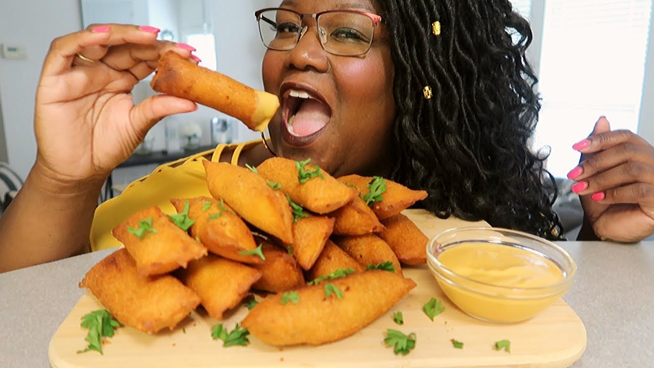 CHICKEN STUFFED BREAD ROLLS 먹방 MUKBANG + RECIPE