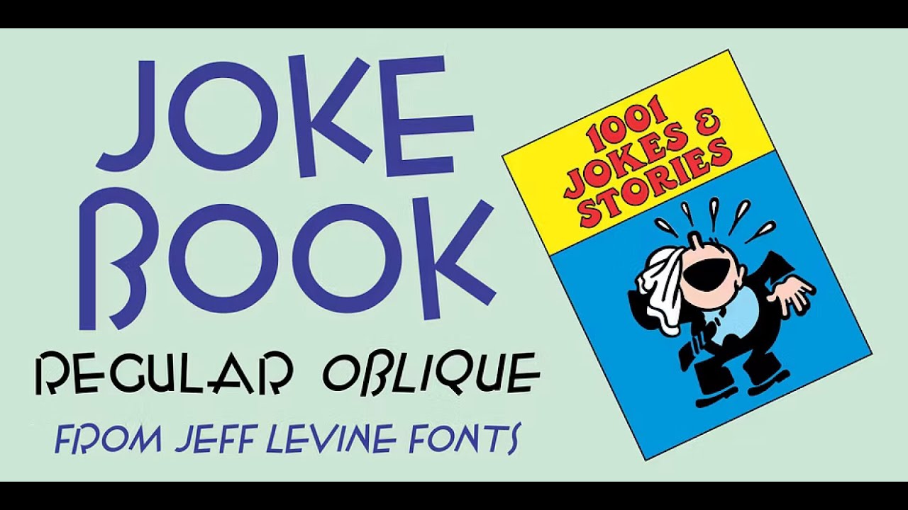 Joke Book JNL: Playful Hand-Lettered Font Inspired by Film Fun Magazine