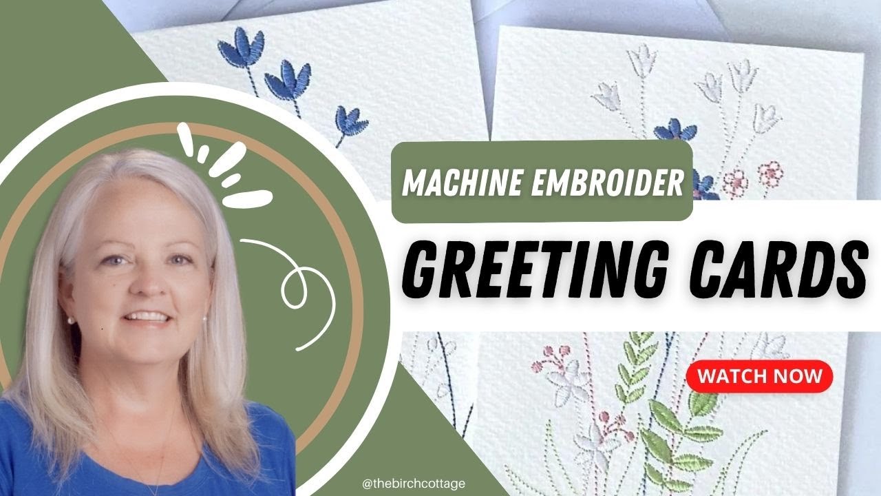 How to make Machine Embroidered Greeting Cards, Handmade Cards, Brother PE770 Embroidery Machine