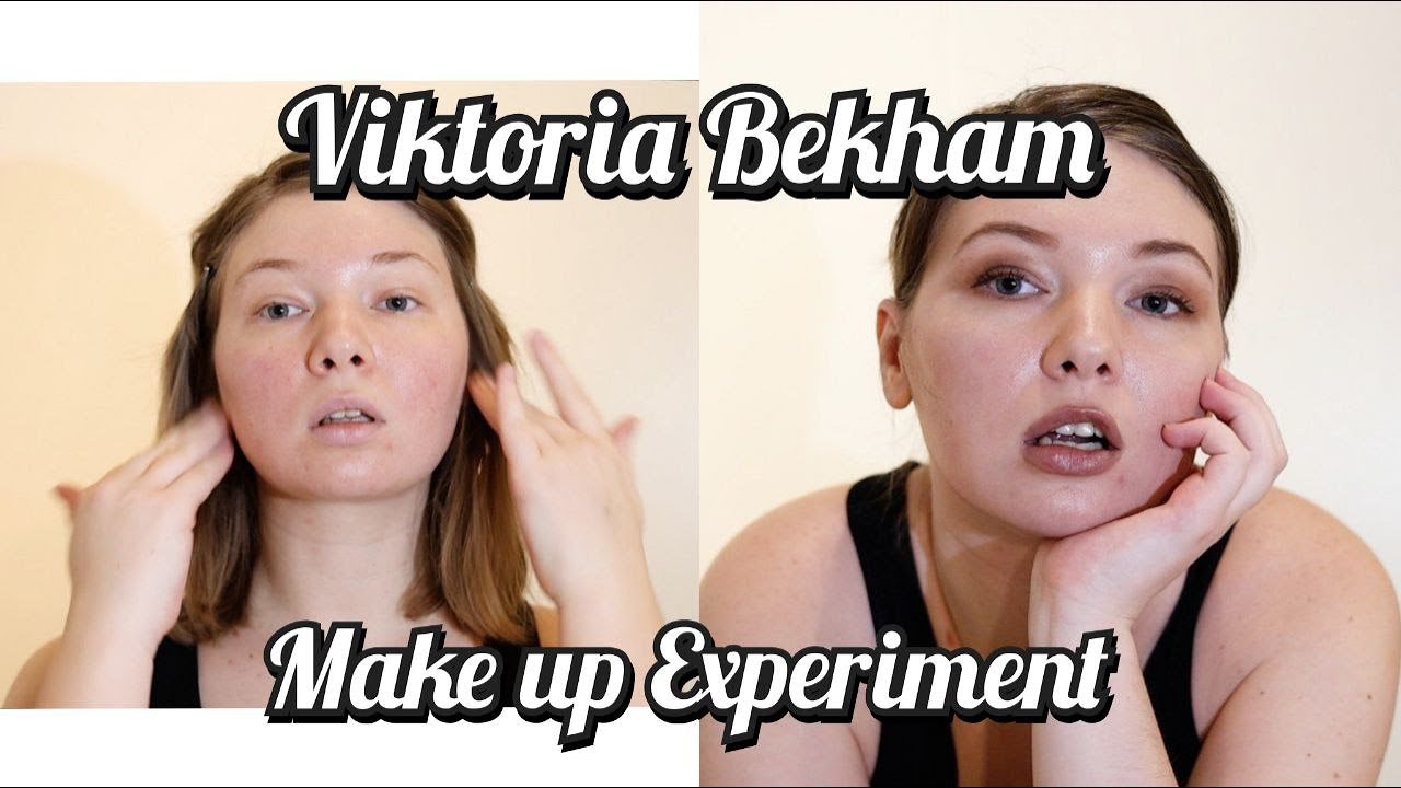 Fashionable makeup but for a round face | Viktoria Bekham makeup experiment