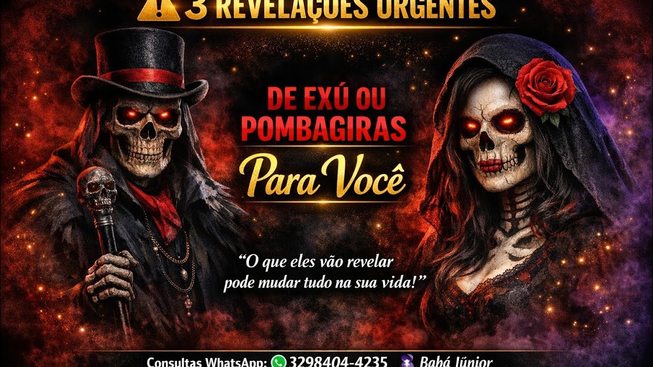 EXÚ CAVEIRA E ROSA CAVEIRA TEM 3 REVELAÇÕES URGENTES PARA VOCÊ.  #amor #revelações #POMBAGIRAS 
