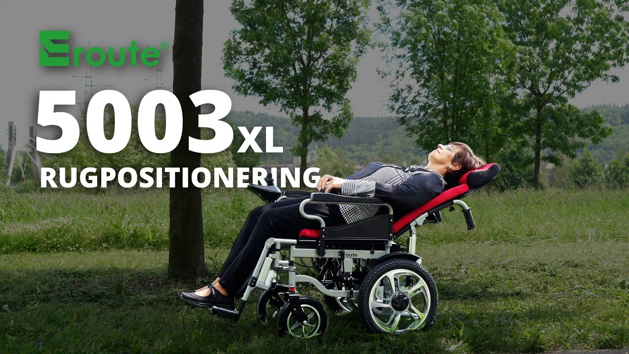 Eroute 5003 XL elektrische rolstoel &ndash; 52 cm zitting en rugleuning en beenpositionering