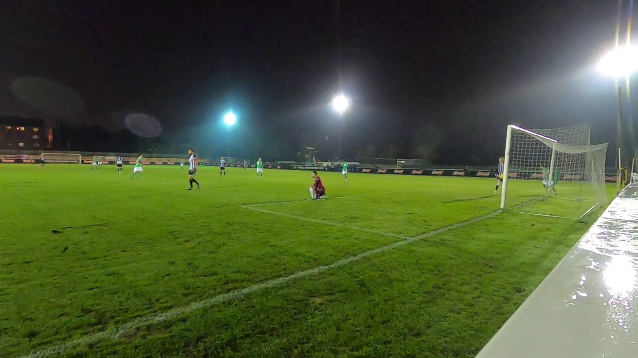 Juwon Akintude equalises for Aylesbury United against Hanwell Town  in mid-season friendly