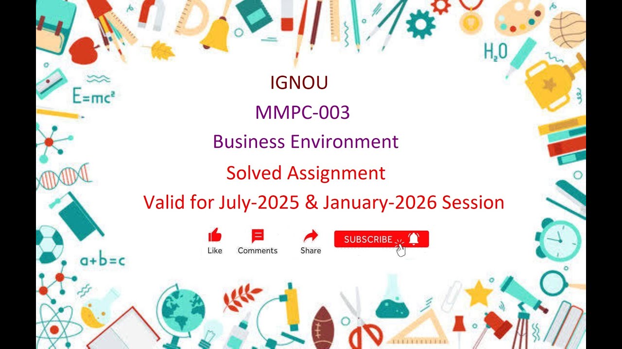 IGNOU MMPC 003 SOLVED ASSIGNMENT January 2026 | MMPC 3 Solved Assignment January 2026 | IGNOU