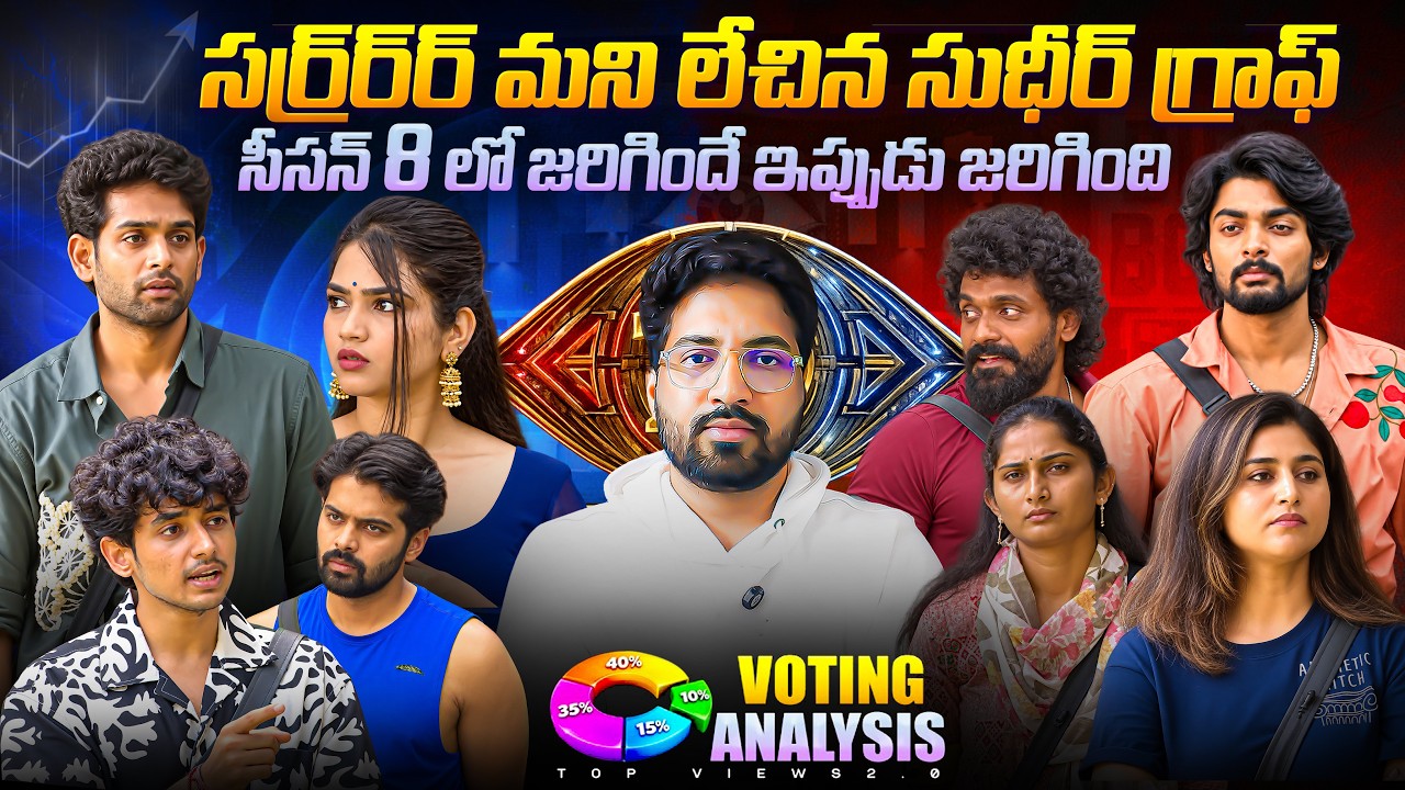 🚨 Sudheer Graph Raising | Bigg Boss Telugu 10 Voting Results Day 16 By Anand's Top Views2.0
