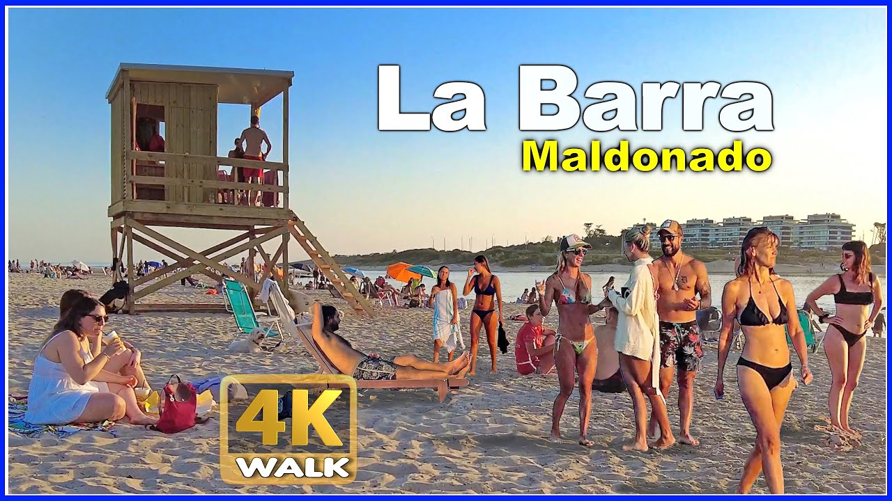 【4K】WALK Beach at La Barra de Maldonado URUGUAY 4k video UY