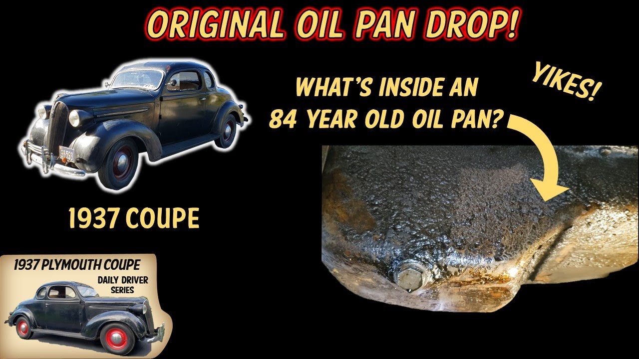 Oil pan drop on an original, unrestored 1937 Plymouth Coupe! #mopar #restore #barnfind #flathead