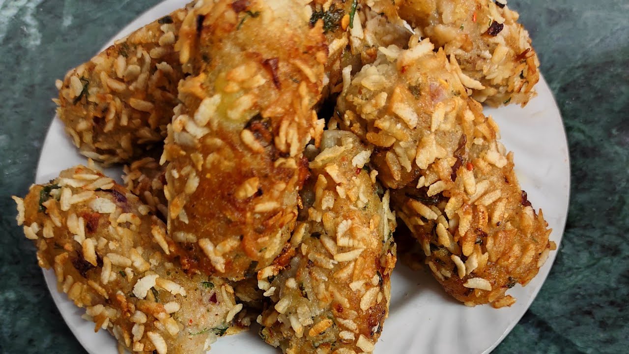pohe aur aloo ka testy naashta home made poha cutlet
