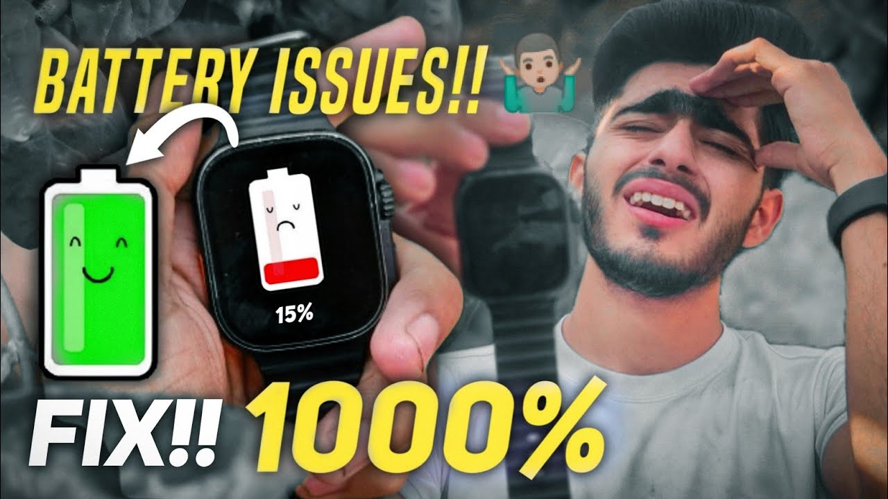 Fast BATTERY Drain Fixed T800/T900 Ultra Smart Watch | Battery 1000% 😱 | Battery Problem Fixed🔋💯| YL
