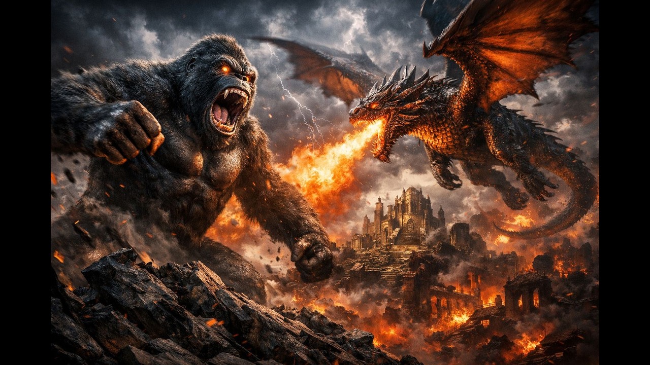 🦍 King Kong vs Dragon 🐉: The War for the Throne 👑⚔️