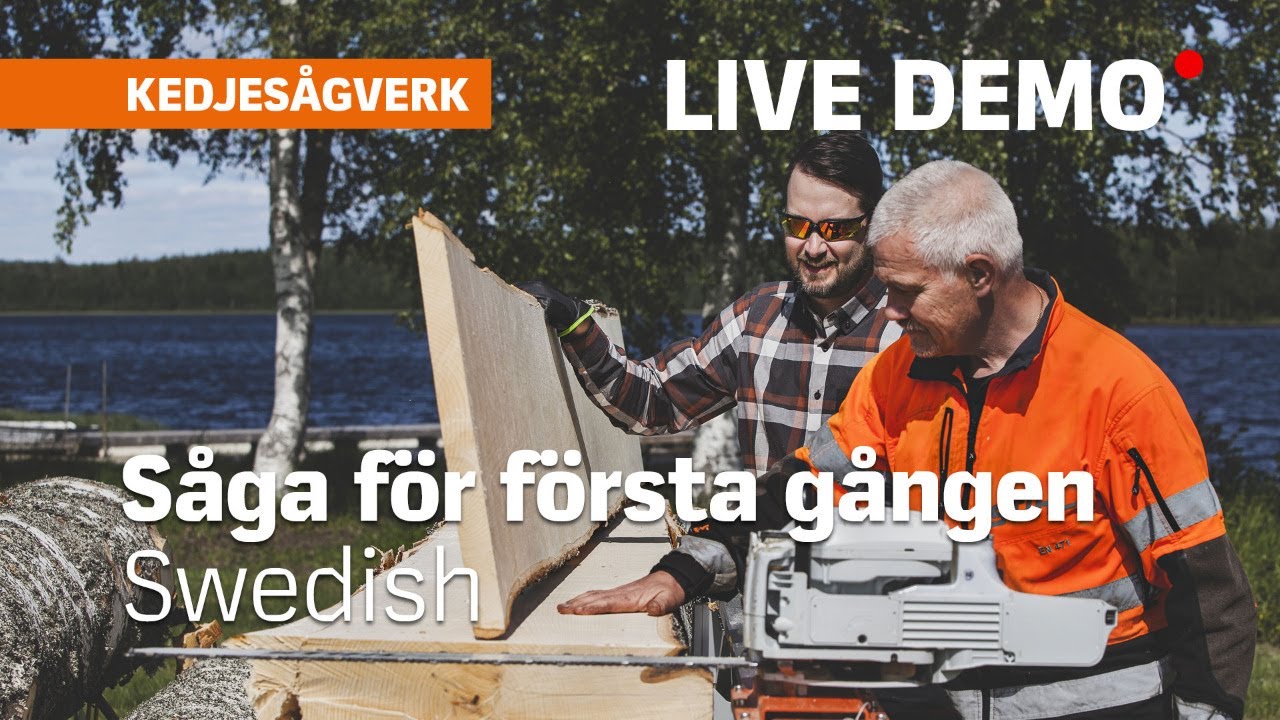 LOGOSOL | Live Demo - Såga för första gången - Kedjesågverk