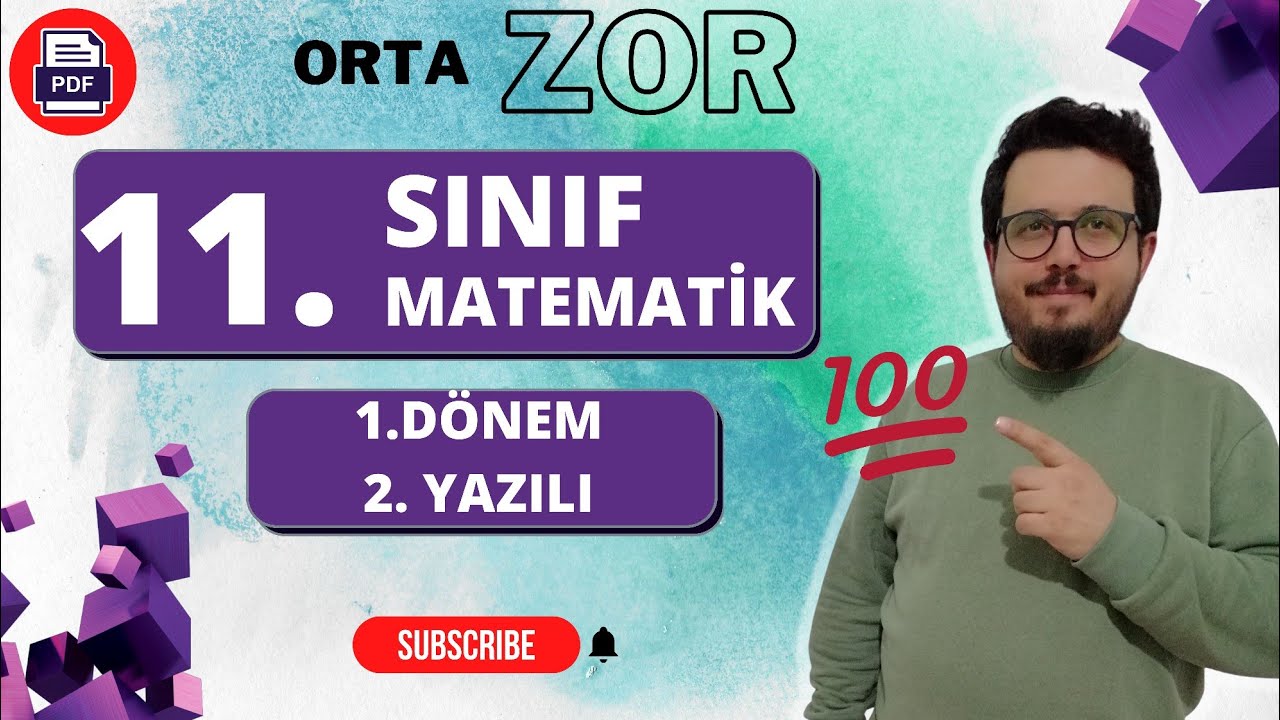 11.SINIF MATEMATİK💯 1. DÖNEM 2.YAZILI HAZILIK SORULARI | ORTA ZOR |MATEMATİK OFİSİM
