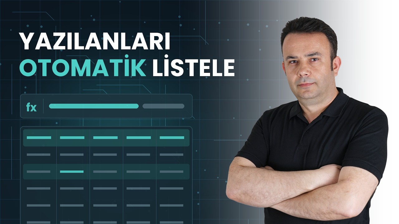 Excel Hücre içine yazdıklarınızı ayrı bir alanda listeleme nasıl yapılır?