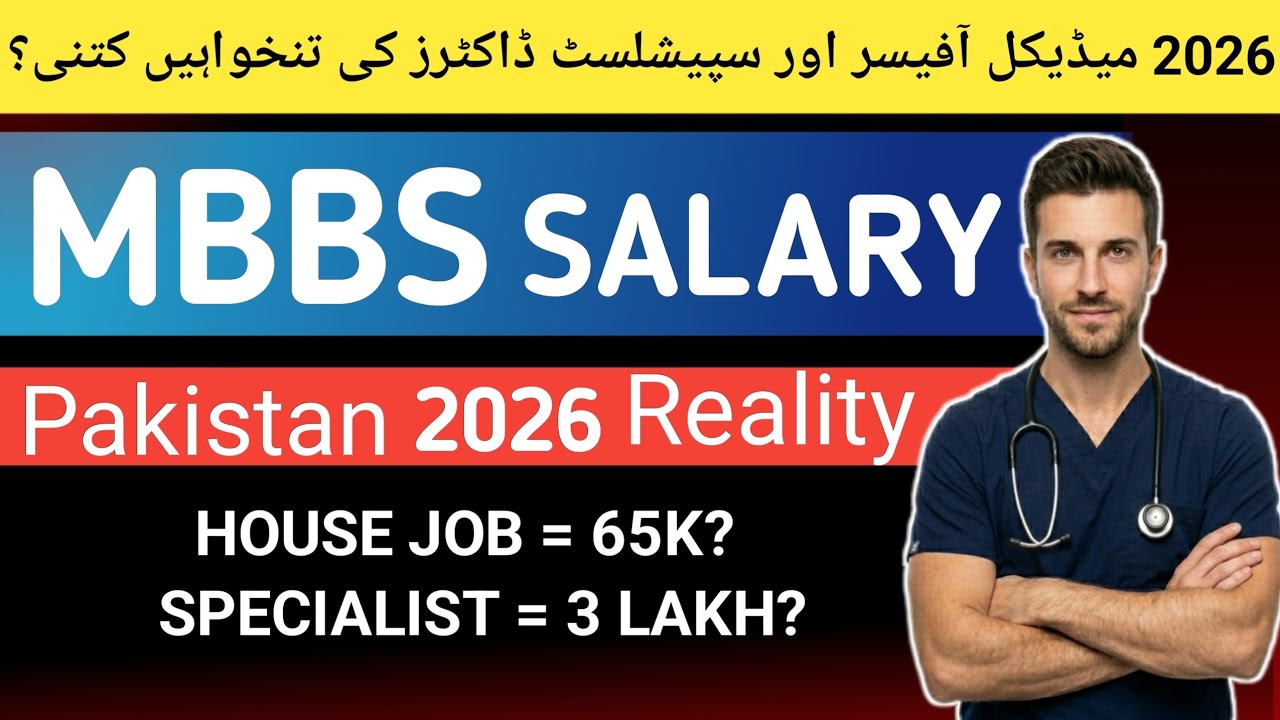 MBBS Salary in Pakistan 2026| House Job to  Medical Officer & Specialist Salary in Pakistan 2026 