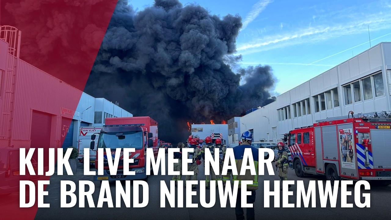 LIVE: Grote rookwolk door brand Amsterdam