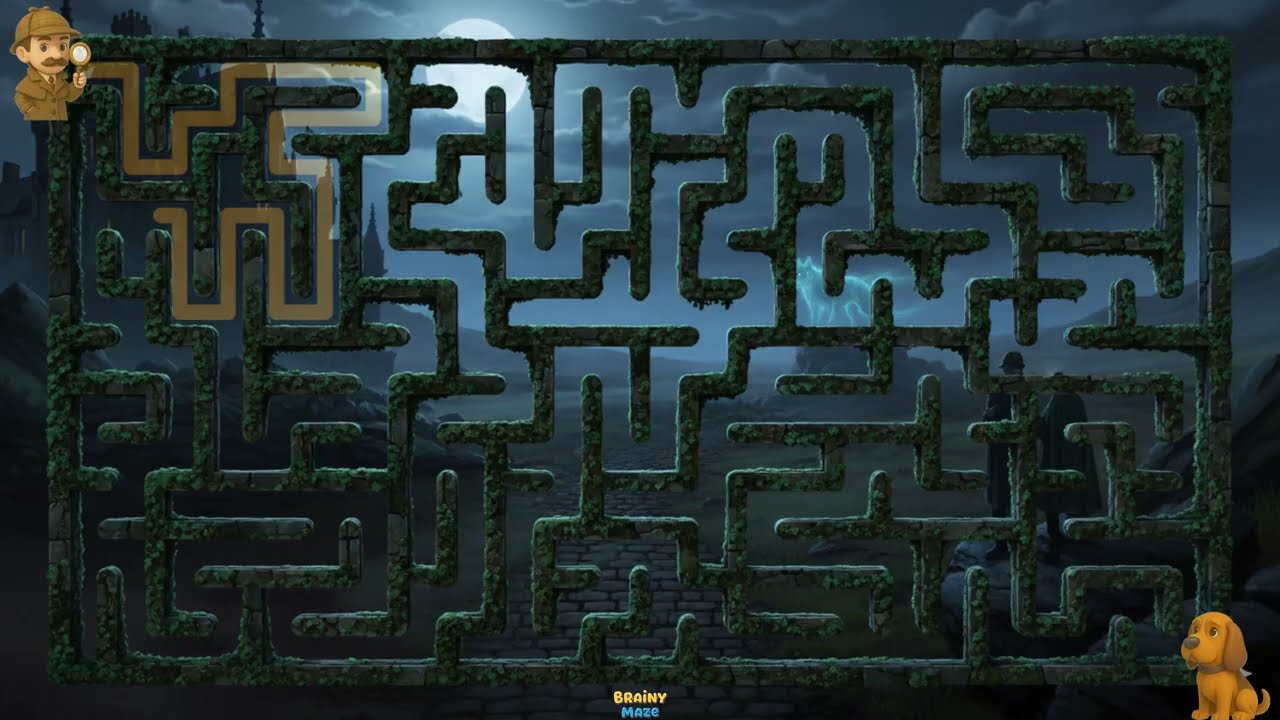Maze Game Challenge | Solving Sherlock Holmes Hound of Baskervilles  Maze Puzzle Animated Solution