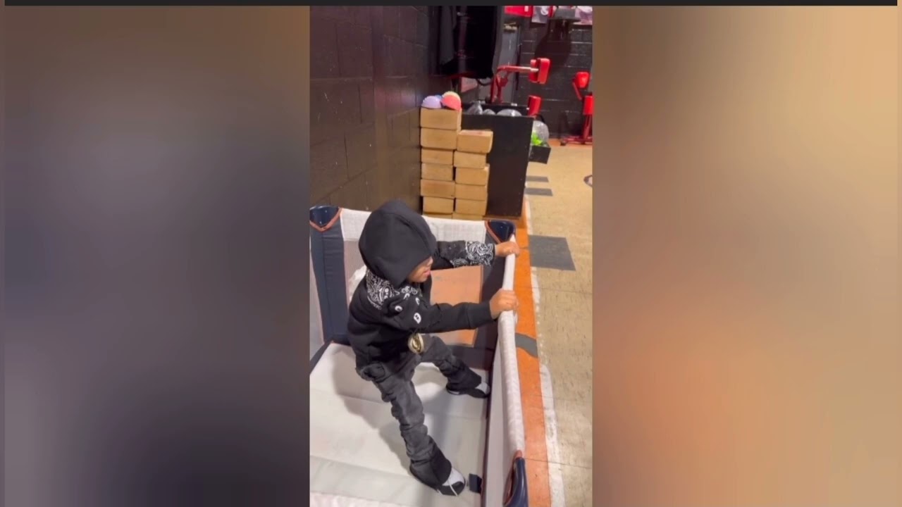 Chrisean Rock, Chrisean and Blueface son having fun 
