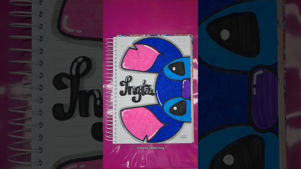 Como desenhar o Stitch com um prato da sua mochila 🎒