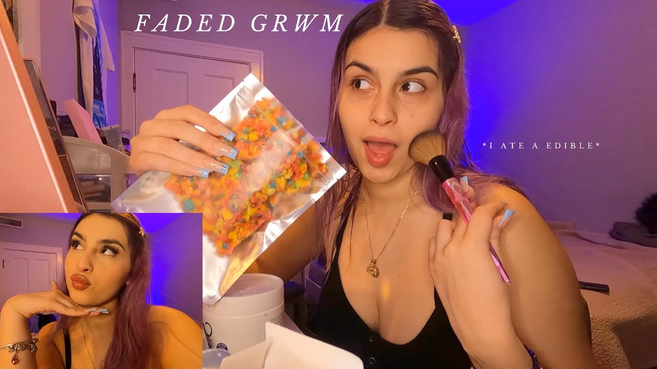 I ate an edible and did my makeup *GRWM*