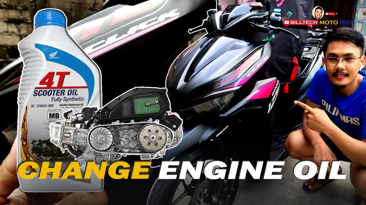 HOW TO CHANGE ENGINE OIL IN HONDA CLICK