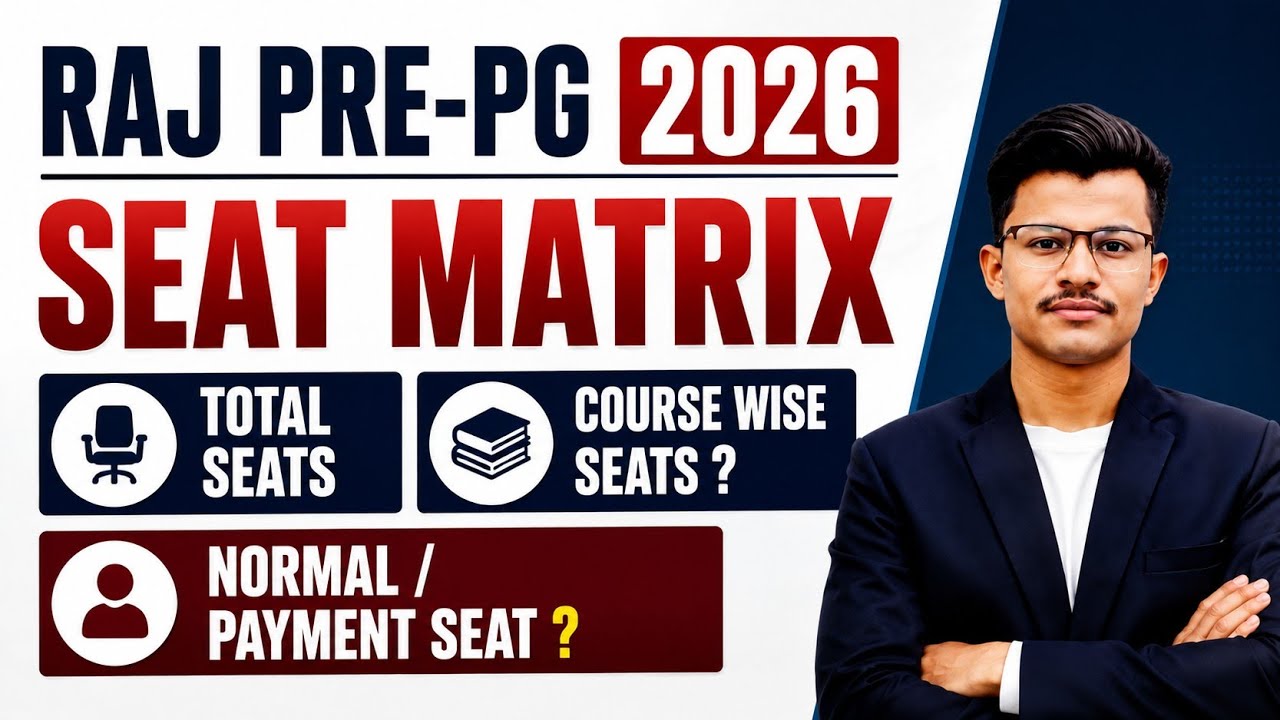 Raj JET/Pre-PG 2026 Official Seat Matrix 🔥 Kis Course Me Kitni Seats? Total Normal and Payment Seat?