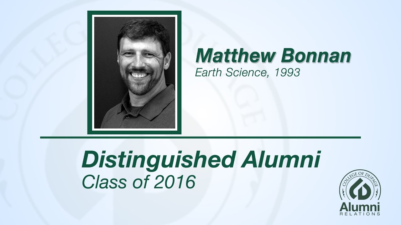 2016 Distinguished Alumni: Matthew Bonnan Acceptance Speech