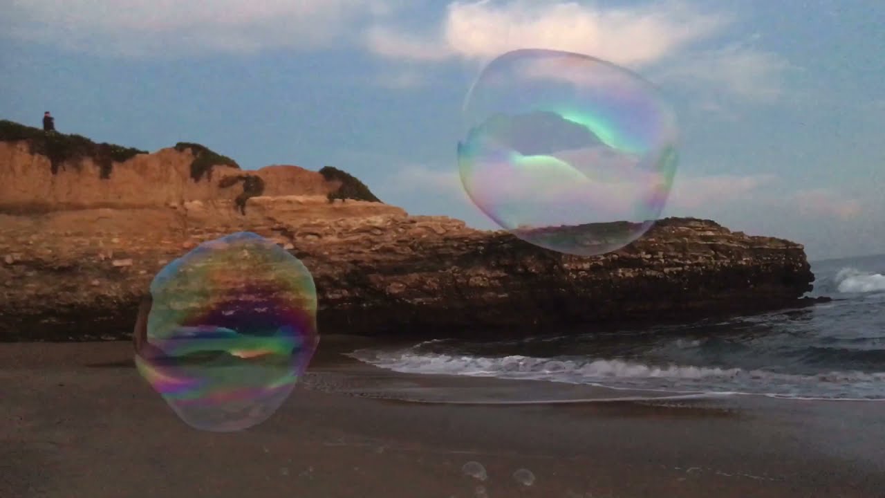 Evening Giant Bubbles at the Ocean