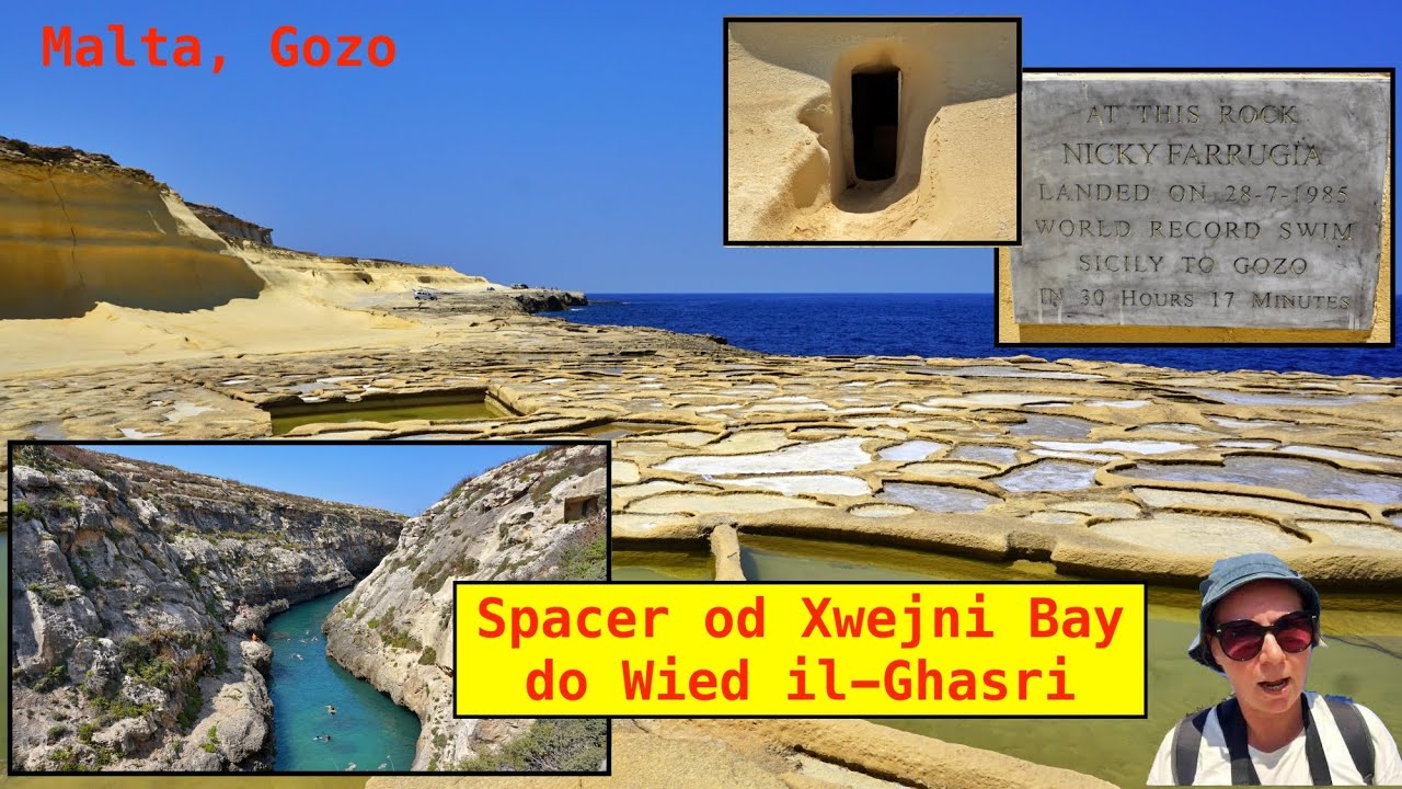 Malta, Gozo - trasa spacerowa od Xwejni Bay do Doliny Għasri