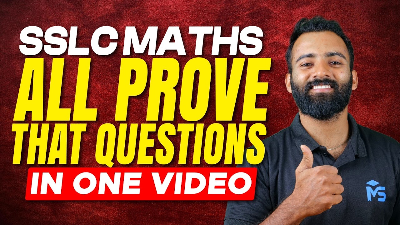 SSLC Public Exam 2026 | Maths All Prove That Questions In One Video | MS SOLUTIONS