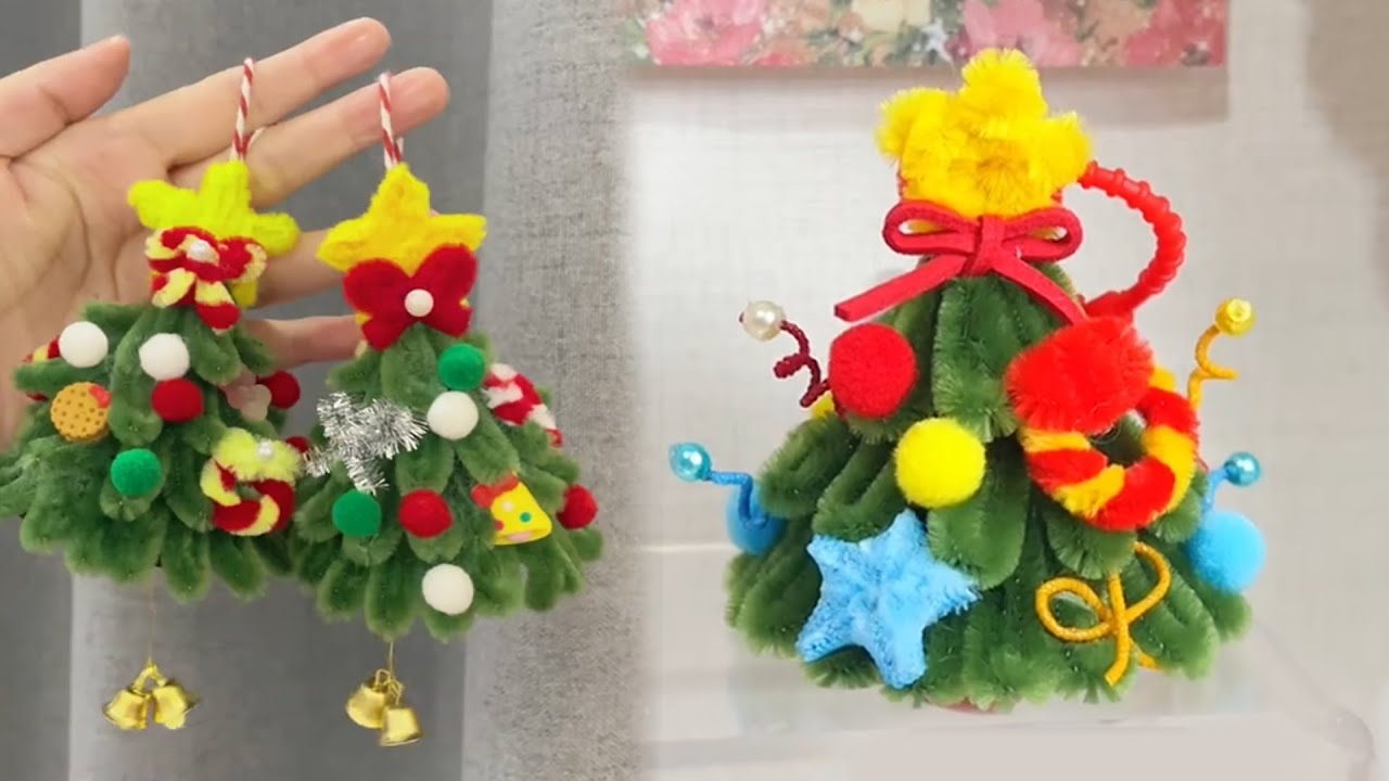 【100均DIY】🎄モールでクリスマスツリーの作り方