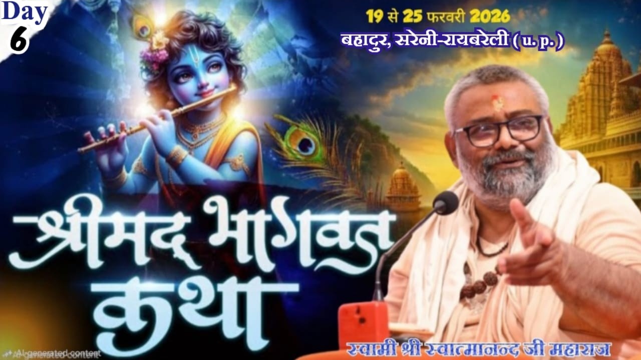 Day 6 Live श्रीमद्भागवतहृदयकथा स्वामीश्रीस्वात्मानन्दजीमहाराज बहादुर पुर पूरेपांडे लालगंज रायबरेली