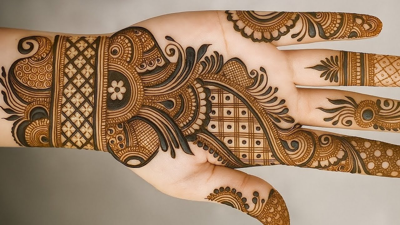 Front Hand Simple Mehndi Design| Arabic Henna Design #hennadesign #arabicmehndi 
