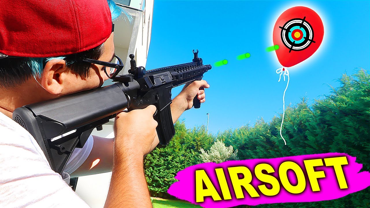 AIRSOFT vs BALÃO DE GÁS HÉLIO ( ACERTEI? )