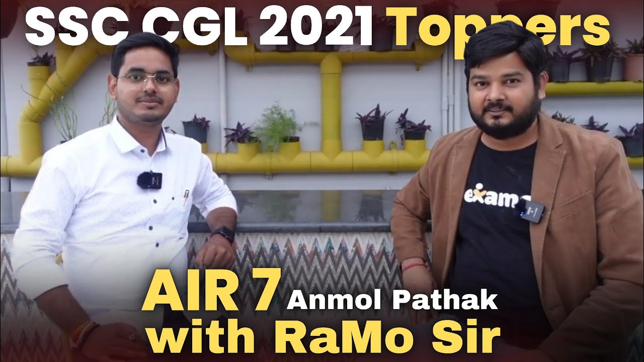 AIR 7 Anmol Pathak with RaMo Sir🔥 SSC CGL 2021 Toppers🏆